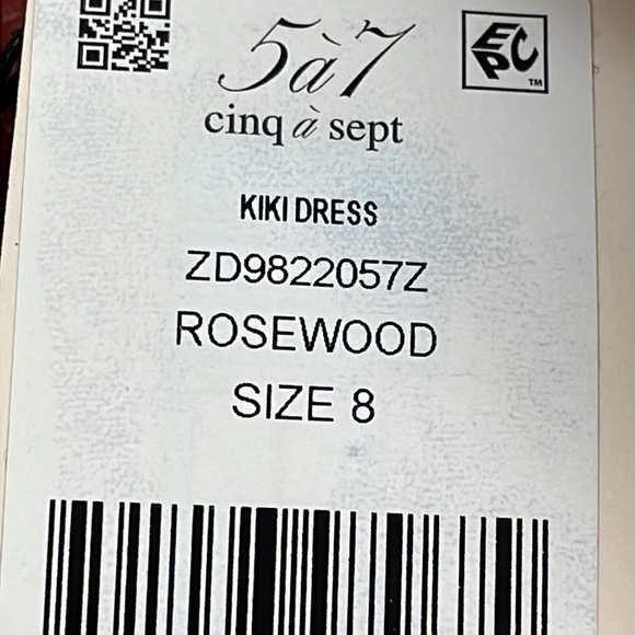 NWT Cinq a Sept Kiki Mini Dress Sash Front Bow Velvet Rosewood Sz 8 - Picture 13 of 14